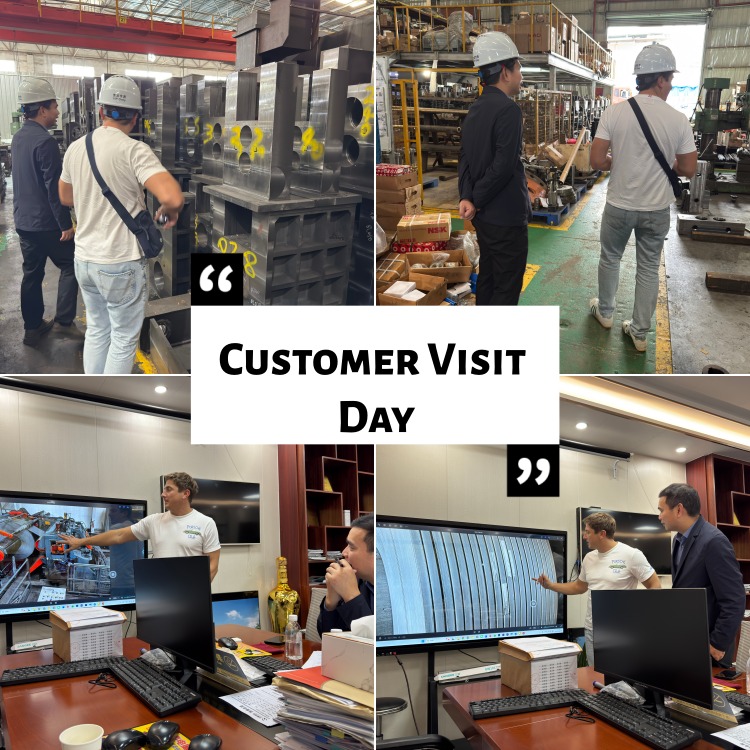 মেটাল কয়েল স্লিটিং মেশিন কারখানায় পোলিশ গ্রাহকরা