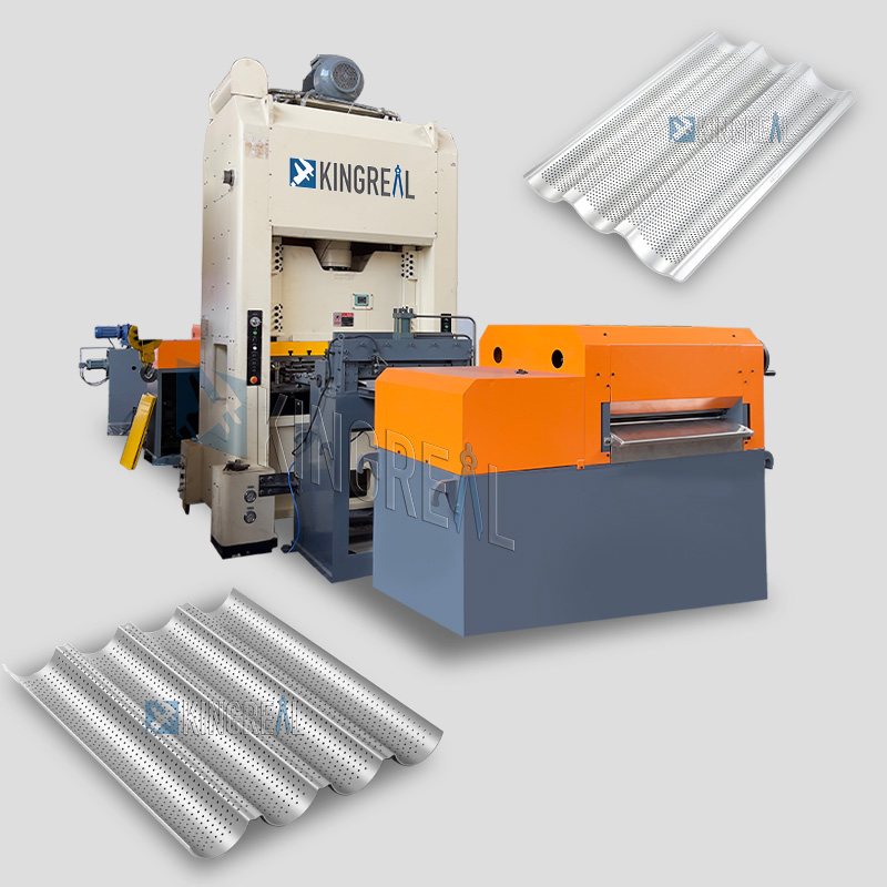 মেটাল ব্যাগুয়েট ট্রে ছিদ্রযুক্ত পাঞ্চিং মেকিং মেশিন